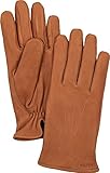Hestra Mens Leather Gloves - Norman Cold Weather Wool Lined Winter Gloves - Cork - 8