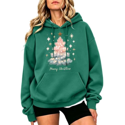 Qgtaibl Women's Christmas Hoodies Xmas Holiday Graphic Pullover Sweatshirt - image 1