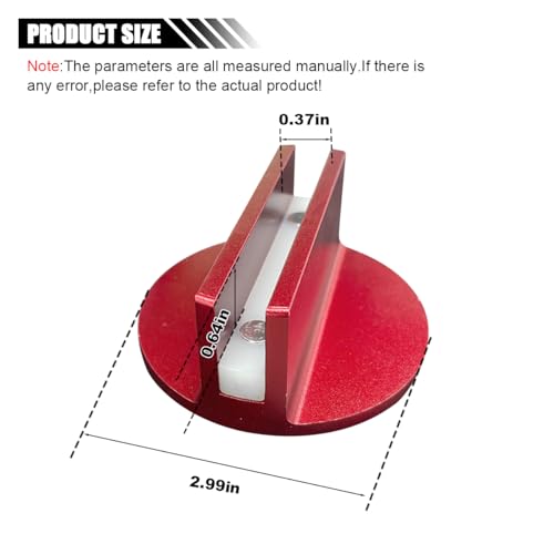 Image of Universal Magnetic Jack Pad, 0.37 inch Slotted Aluminum Grooved Pad | Jack Puck Pinch, Pinch Weld Frame Rail Adapter with Large Slotted for Most Cars SUVs Trucks, Red