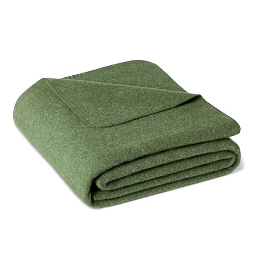 Amazon Basics Outdoor Camping Blanket Military-Style Wool Blend Camping Essentials