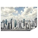 islandburner Premium Poster Hongkong Skyline vom Victoria 