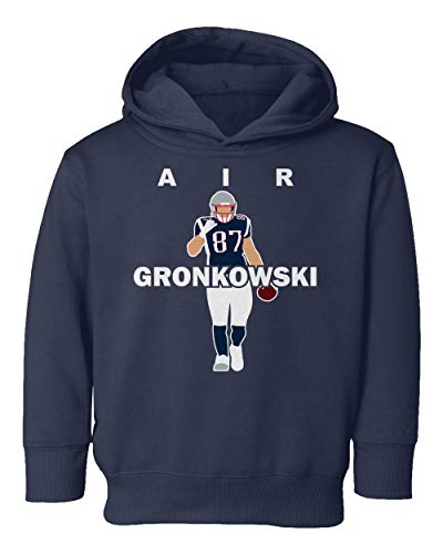 Baku Apparel New England AIR Gronkowski Football Little Kids Girls Boys Toddler Hooded Sweatshirt (Navy, 4T)