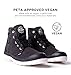 Palladium Women's Pampa Hi Boot, Vegan Canvas Lace Up Boot, Black/Marshmallow, 7.5 M