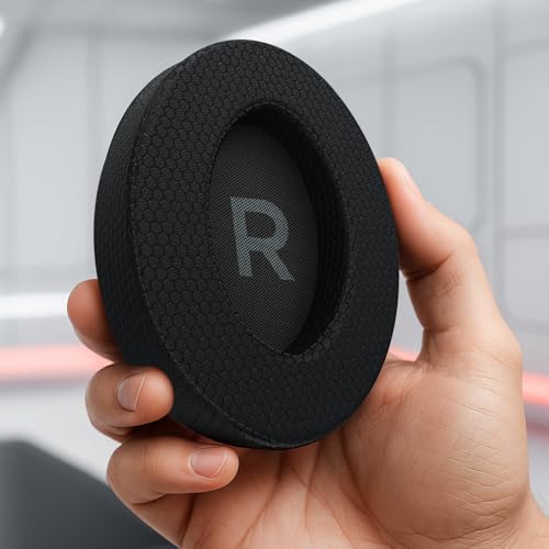 Image of EvoFox Hyperion Fabric Ear Pads (Black) | Replacement Cushions for Hyperion Series Gaming Headsets | Breathable Fabric, Noise Isolation, Comfortable for Long Gaming & Work
