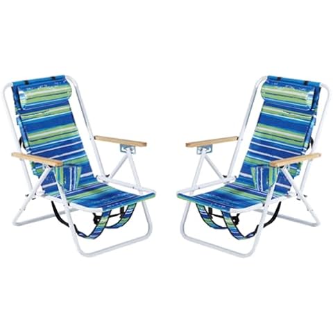MATONELL Folding Beach Chair Set of 2 Cover