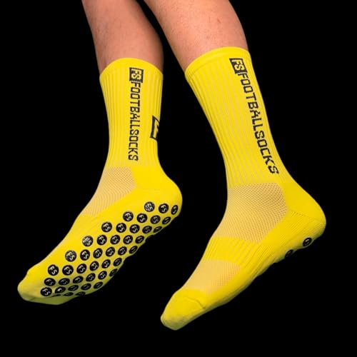 Image of Anti-Slip Sports Socks with Rubber Grip - High-Tech Breathable Cricket, Football, Yoga Socks for Men & Women | Athletic Socks for Gym, Running