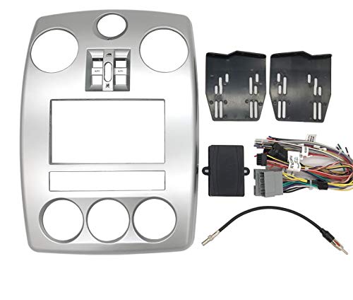 Aftermarket Double Din Stereo Bezel Install Installation Kit Premium Factory Amplified System/Can Bus Wire Harness Module + Antenna Adapter Compatible With Chrysler Pt Cruiser 2006-2010 #TOP21