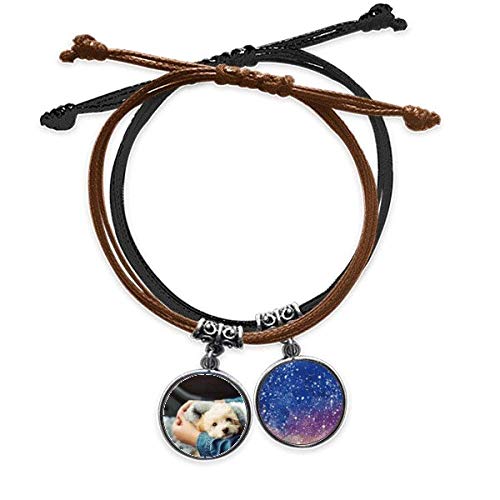 Pulsera cachorro lindo de cuero para regalar a entusiastas de mascotas