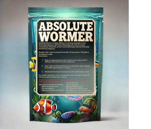 Freshwater and Saltwater Fish Powder Medication. with parasites and Flukes. (5G - Treats 600 GALLONS)