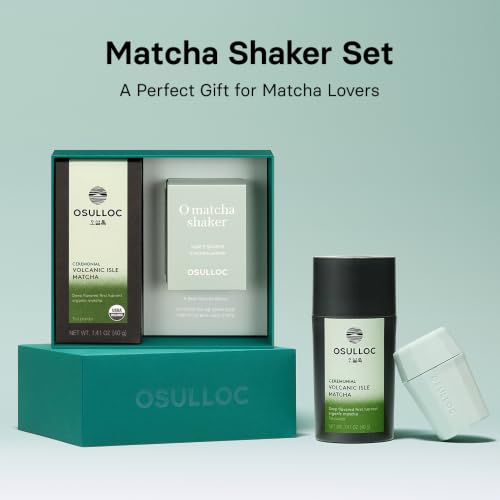 Image of OSULLOC Matcha Shaker Set, Matcha Starter Kit with Ceremonial Matcha