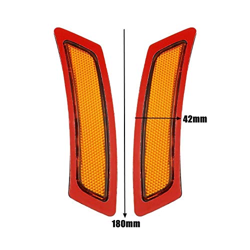 Image of 2pcs Compatible with BMW F10 5 Series 2011-2016 Front Side Marke Fender Bumper Reflector (Amber)