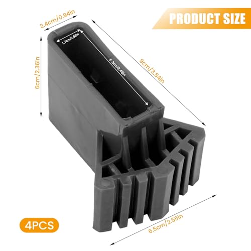 Leiterfüße: 4 Stück Leiterfüße Ersatz Leiterkappen Leiterfüße Schutzkappen Leiterfußabdeckung Leiter Schutzpolster Stabilisator für Teleskopleitern, Technische Leitern, Fischgrätleitern, 6.3x 1.7cm