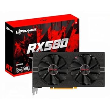 Placa de video Gamer Upgamer RX580 8GB Placa de Vídeo Gaming Dual Fan Novo Lacrado