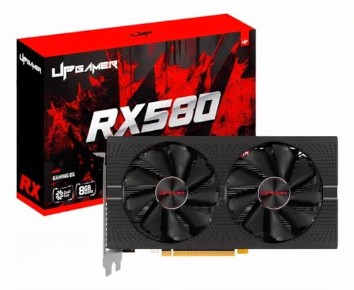 Placa de video Gamer Upgamer RX580 8GB Placa de Vídeo Gaming Dual Fan Novo Lacrado