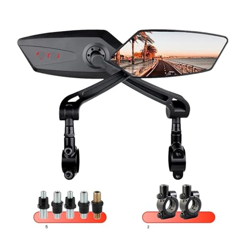 Manillar Espejo Motocicleta Espejo Retrovisor Giratorio Ajustable para Motocicleta, Compatible con para NIU Kqi3 M Mqi Nqi GT GTS Pro N1s Uqi N1 U1 U+a
