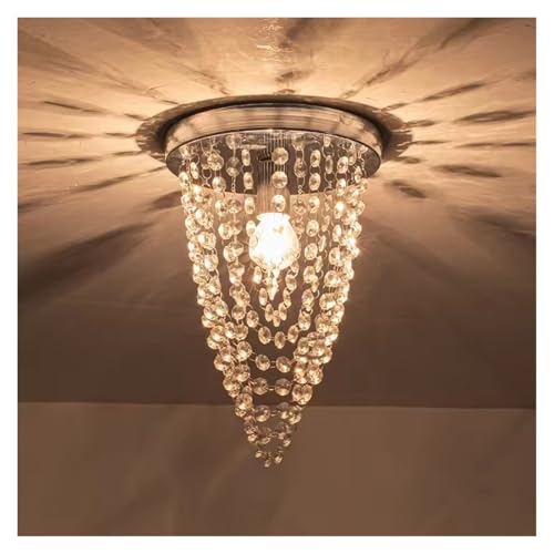 Lustre en cristal doré pour villa et escalier majestueux