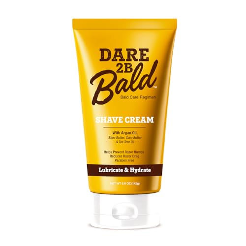 Dare 2B Bald Shaving Cream for Sensitive Skin Men | Natural Shaving Cream with Argan Oil, Shea...