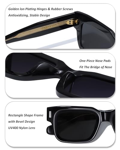 Image of Roneyee Non Polarized Acetate Sunglasses RY-A08 Frame with UV Protection Impact Resistant Nylon Lens Retro Unisex