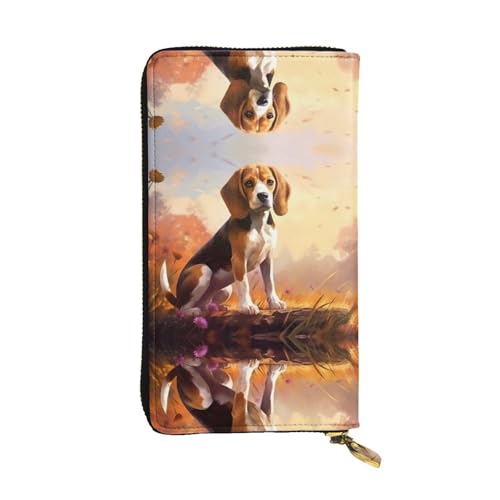 Portefeuille en cuir imprimé porte-cartes voyage portable