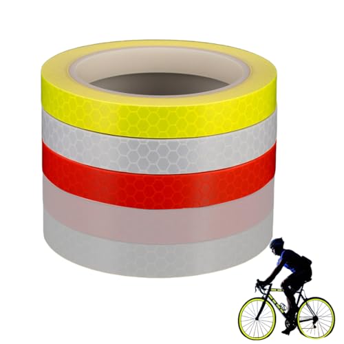 XYTAHDM 3 Rotoli Nastro Riflettente Adesivo,1cm X 8m Strisce Catarifrangenti