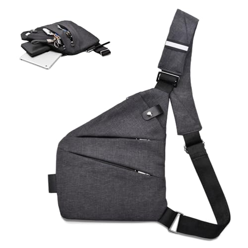 YAOZUP Borsa da Viaggio Antifurto, Crossbody Spalla Petto Zaino, Tracolla Multitasche per Uomo e Donna, per Escursioni Jogging Ciclismo