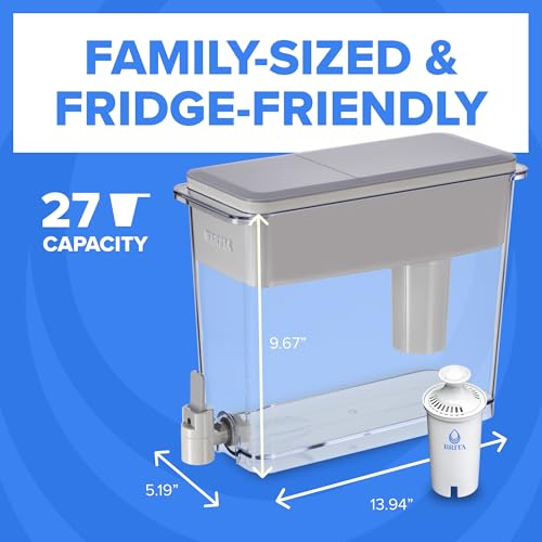 Brita X-Large 27 Cup Water Dispenser, Includes 1 Filter, Gray - image 7