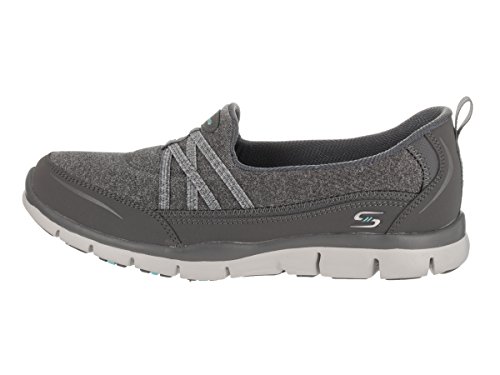 Skechers Gratis True Heart Womens Slip On Sneakers Charcoal 9