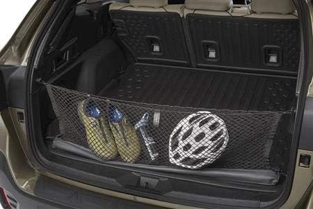 Subaru cargo net installed flat on the trunk floor