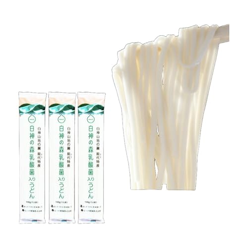 [Amazon特別価格]うどん 白神の森乳酸菌入りうどん 100g(約1人前)×3束 麺 乾麺 鍋 冷たい 温かい ざるうどん 鍋の締め 腸活 乳酸菌