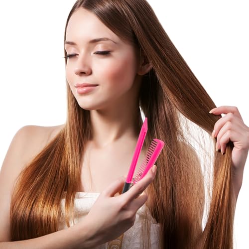 Peine alisador de cabello en forma de V para uso profesional, peine alisador resistente a altas temperaturas para peluquería, herramienta profesional para cabello liso miniatura 5