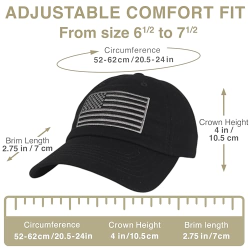 Image of E BY ELIDAN USA Hat, Embroidered American Flag Baseball Cap for Men Women