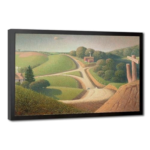 Toile New Road de Grant Wood pour sublimer la décoration murale de votre salon moderne