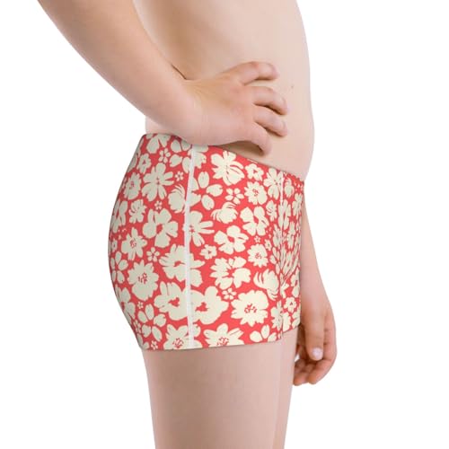 Boys' Cotton Boxer Brief Soft Underwear-Beige Flowers2