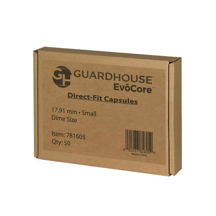 Guardhouse 18mm Direct Fit Coin Capsule for US and Canada Modern Dime and Other Similar Sized Coins Pack of 100