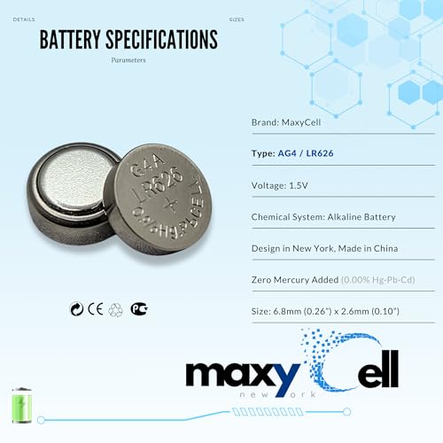 Batería AG4 LR626 Alcalina 24 unidades 1.5V para relojes y más miniatura 5