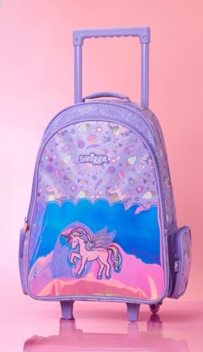 Image of ADSON 3D Embossed School Trolley Bag|Backpack Large School Bag for Boy Girl, Kids School Bag, Travel Backpack for Girl Boy, Ideal for Children Trolley 18 Inch Water Resistant