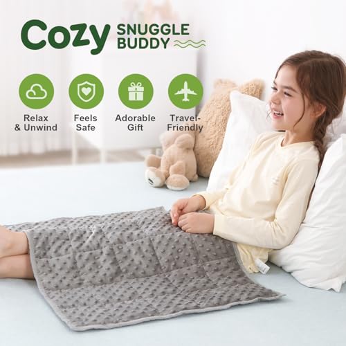 Image of Sivio Weighted Lap Blanket, Weighted Blankets,Soft and Cozy Cooling Heavy Blanket, Calm and Nap, School and Home,2lbs 20 x 30inches, Grey (Pack of 8)