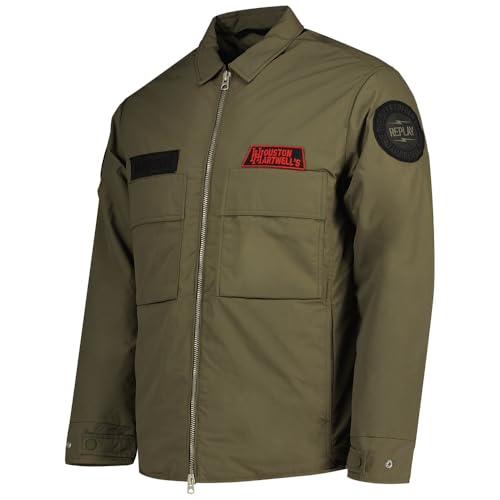 Replay Para Hombre. M8471.000.85328 Chaqueta Twill Verde (M), Casual, Poliamida - 2