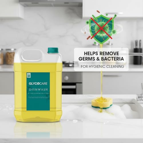 Image of Dishwash Gel - Tough on Grease, Gentle on Hands (Yellow, 5 Ltr.)