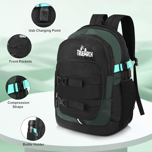 Image of ProArch Jupiter Pro Laptop Compartment, USB Charging Port & Organizer Pocket, Raincover College, Business, Casual & Outdoor Use 32 Liters