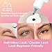 Lash Cluster Glue Waterproof, Long Lasting 2-3 Weeks Strong Hold, Fast Drying Smudge-Proof, Hypoallergenic Lash Extension Glue Sensitive Eyes,for Individual Lash, Self Application