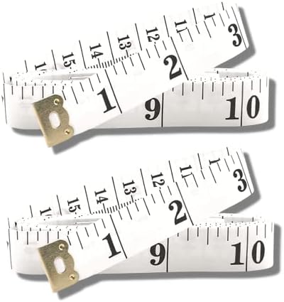 KROZ 2 Sided Tape Measure ( Pack of 2) | Excellent for Measuring Body | Measuring Tape for Body Measuring, Sewing and Tailors | Durable and Flexible FIber Glass Material | 150cm and 60 Inches