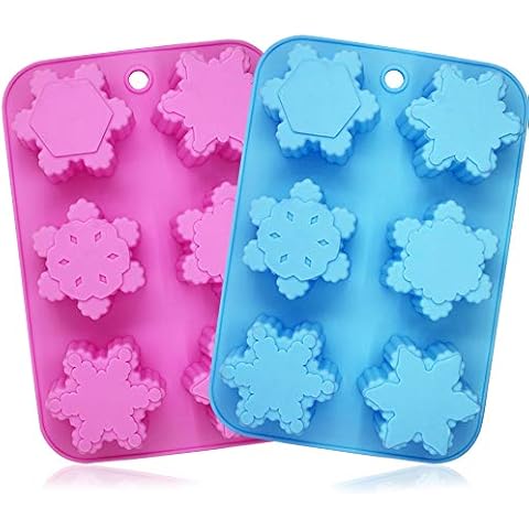 Senhai Süßigkeiten Kuchen Backen Schimmel 6 Hohlraum EIS Würfel Tablett- Rosa Cover