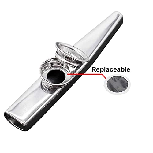 Métal Kazoo Instruments, Kazoo Instrument, Kazoo Enfant, Kazoo, Convient aux Enfants, Débutants, 2 Pièces, Bleu + Argent… - Les Beatles, Paul McCartney, John Lennon, RIngo Starr, George Harrison Métal Kazoo Instruments, Kazoo Instrument, Kazoo Enfant, Kazoo, Convient aux Enfants, Débutants, 2 Pièces, Bleu + Argent… – Image 4