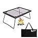 HIKEMAN Klappbarer Lagerfeuer Grill - Zusammenklappbar Tragbar Camping-Grill,43cm*31cm Klappbarer Grillrost Mit Tragetasche für Picknick Wandern Camping Outdoor BBQ Hinterhöfe Überleben (43cm*31cm)