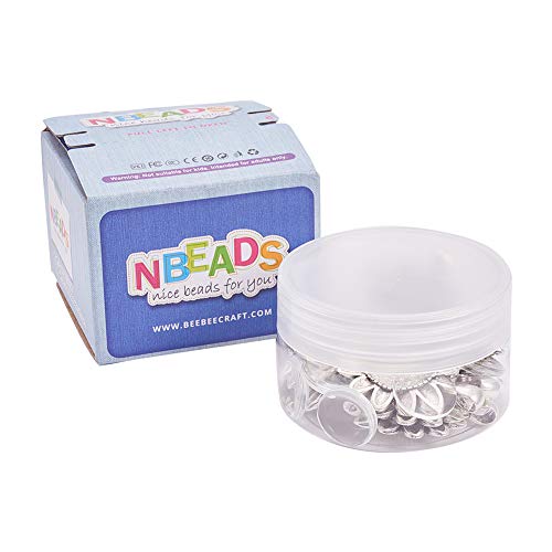 Nbeads 10 Sets Alloy Pendant Cabochon, Sun Flower Pendant Blanks Trays Bezel Settings And Clear Glass Cabochons For Cameo Pendants, Photo Jewelry, Necklace And Crafts #TOP6