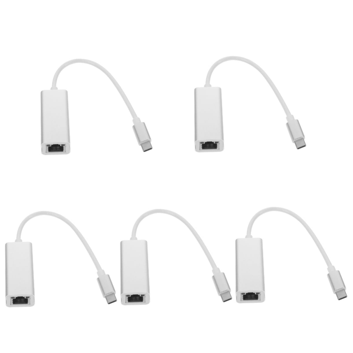 UKCOCO 5pièces Adaptateur USB-c vers Ethernet Mbps Connecteur Compatible avec Pc Et Téléviseurs Utilisation Facile sans Alimentation Externe