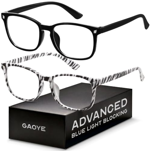 Image of Gaoye Eyewear Frames for Men - Blue Light Blocking Square Glasses, Anti UV Ray Computer Gaming, Blue Blockers for Women