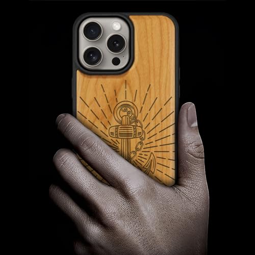 Coque bois iPhone 15 Pro Max Magsafe gravée, une idée cadeau idéale - 2