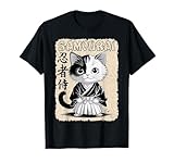 Idée Cadeau Chat Ninja Guerrier Japonais Samouraï avec Design et Graphique Rigolo et Cool. Idee Humour Drole Chat Kawaii pour les Fans et les Amoureux des Chats, ainsi que les amateurs de la Culture Japonaise
